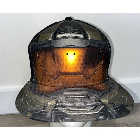 Microsoft HALO Master Chief 2016 Snapback Adult Cap Hat Green/Black - Picture 2 of 7